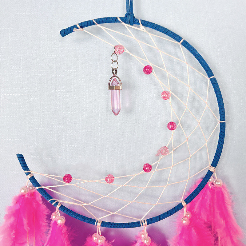 Novi Dreamcatcher zidni viseći dekor Djevojačka spavaća soba Dekoracija Poklon Ručno izrađeno perje Hvatač snova Wind Chimes Dekoracija doma
