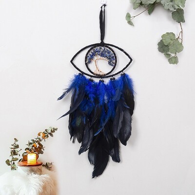 Evil Eye Dream Catcher Για Κρεβατοκάμαρα με Φωτάκια Ονειροπαγίδες Κρεμαστά στον τοίχο Μάγισσα Σκοτεινή διακόσμηση Γοτθική Ονειροπαγίδες τοίχου Δώρο χειροτεχνίας