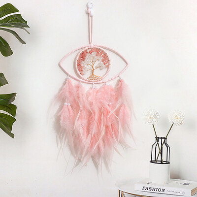 Evil Eye Dream Catcher Για Κρεβατοκάμαρα με Φωτάκια Ονειροπαγίδες Κρεμαστά στον τοίχο Μάγισσα Σκοτεινή διακόσμηση Γοτθική Ονειροπαγίδες τοίχου Δώρο χειροτεχνίας