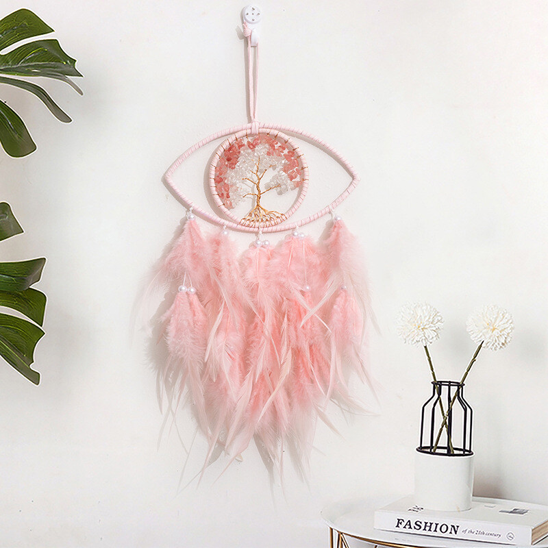 Evil Eye Dream Catcher Για Κρεβατοκάμαρα με Φωτάκια Ονειροπαγίδες Κρεμαστά στον τοίχο Μάγισσα Σκοτεινή διακόσμηση Γοτθική Ονειροπαγίδες τοίχου Δώρο χειροτεχνίας