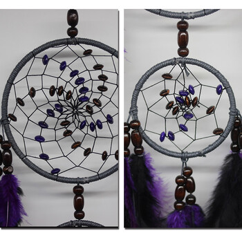 Purple Feather Dream Catcher Feathers Висяща на стена висулка Home Room Car Decor Craft Ornamentr Office Homestay Decoration Gift