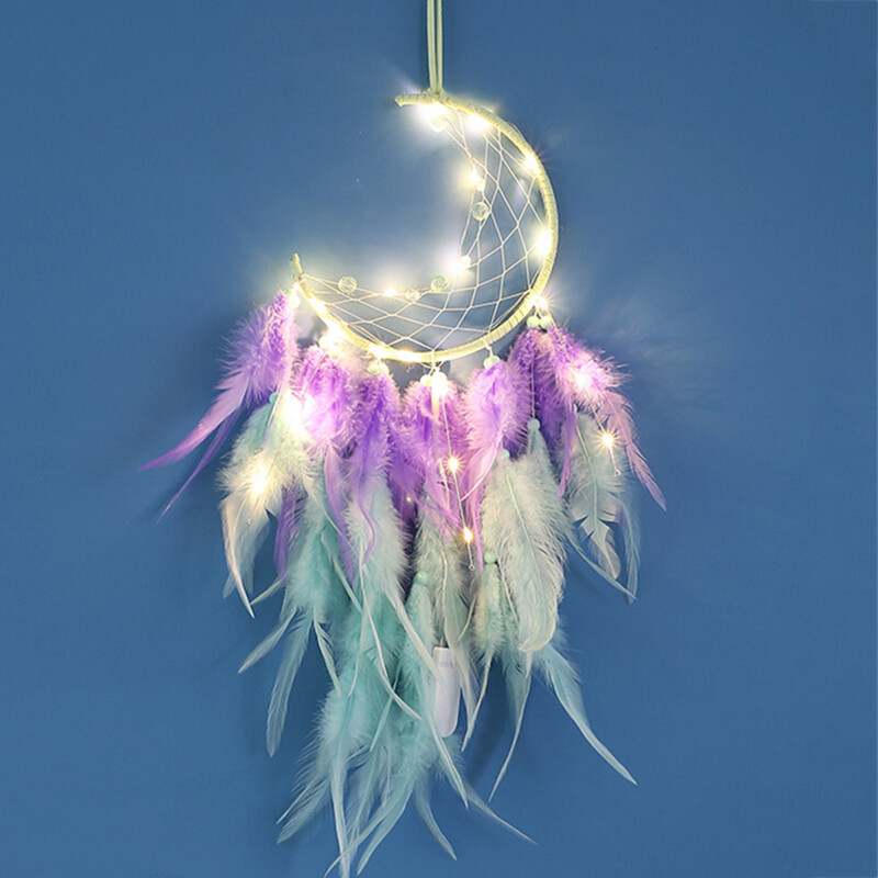 Δημιουργικές διακοσμήσεις σπιτιού Dream Catcher Χειροποίητο φτερό Wind Chime Υπνοδωμάτιο Κρεμαστά στολίδια τοίχου Δώρο γενεθλίων για την ημέρα του Αγίου Βαλεντίνου