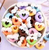 20 τμχ/παρτίδα Ρητίνη Cabochon Flatback Heart Shape Simulation Food DIY Scrapbooking Διακοσμητικό χειροτεχνία 20mm×25mm