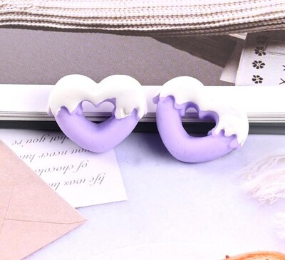 20 τμχ/παρτίδα Ρητίνη Cabochon Flatback Heart Shape Simulation Food DIY Scrapbooking Διακοσμητικό χειροτεχνία 20mm×25mm