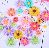 20 τμχ/παρτίδα Cute Resin Daisy Flower FlatBack Cabochon DIY Scrapbooking Χειροτεχνία/Διακόσμηση γάμου