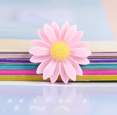 20 τμχ/παρτίδα Cute Resin Daisy Flower FlatBack Cabochon DIY Scrapbooking Χειροτεχνία/Διακόσμηση γάμου