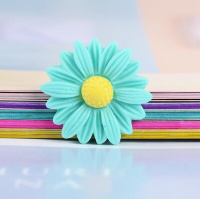 20 τμχ/παρτίδα Cute Resin Daisy Flower FlatBack Cabochon DIY Scrapbooking Χειροτεχνία/Διακόσμηση γάμου