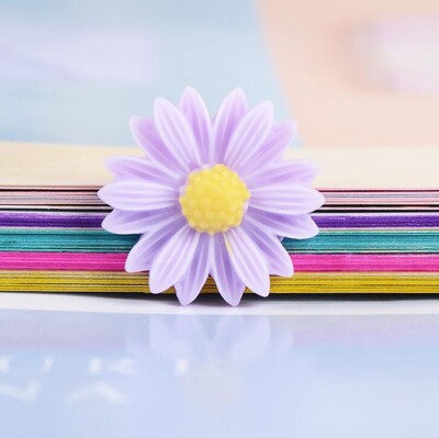 20 τμχ/παρτίδα Cute Resin Daisy Flower FlatBack Cabochon DIY Scrapbooking Χειροτεχνία/Διακόσμηση γάμου