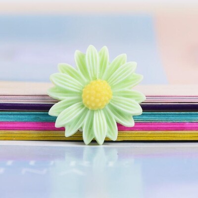 20 τμχ/παρτίδα Cute Resin Daisy Flower FlatBack Cabochon DIY Scrapbooking Χειροτεχνία/Διακόσμηση γάμου
