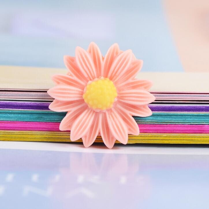 20 τμχ/παρτίδα Cute Resin Daisy Flower FlatBack Cabochon DIY Scrapbooking Χειροτεχνία/Διακόσμηση γάμου