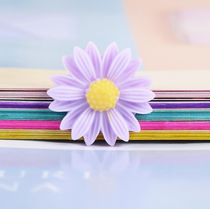 20 τμχ/παρτίδα Cute Resin Daisy Flower FlatBack Cabochon DIY Scrapbooking Χειροτεχνία/Διακόσμηση γάμου