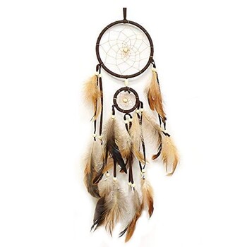 Dream Catcher Кафяв декоративен Dream Catcher Дневна Dream Catcher за окачване на стена, декорация, фестивал, подарък Издръжлив