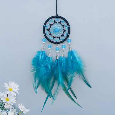 Unenäopüüdja Käsitsi kootud sulgedest tuulekell Loov autoripats Magamistoa seinaripp Festival Peokink Kodukaunistused