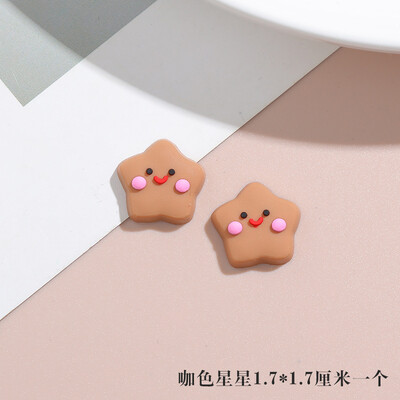 20 τμχ Star Heart Shape Maple Leaf Resin Cabochon for Cake Topper Accessories DIY Hair Clip Decorating Crafts