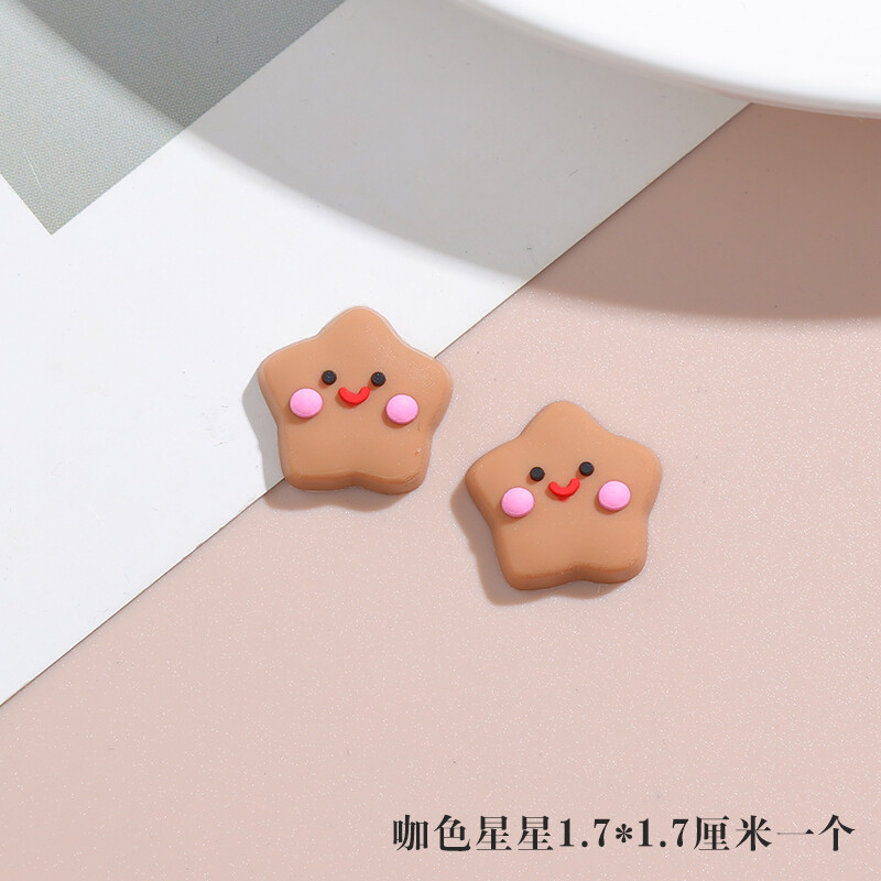 20 τμχ Star Heart Shape Maple Leaf Resin Cabochon for Cake Topper Accessories DIY Hair Clip Decorating Crafts