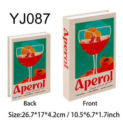 „Aperol Cocktail“ prabangių netikrų knygų dekoravimas Kavos staliukas Dekoratyvinės knygos „Club Villa Hotle“ dekoravimas Šaudymo rekvizitai Home Extra