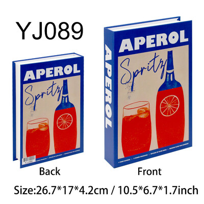„Aperol Cocktail“ prabangių netikrų knygų dekoravimas Kavos staliukas Dekoratyvinės knygos „Club Villa Hotle“ dekoravimas Šaudymo rekvizitai Home Extra