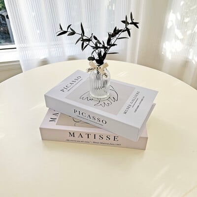 Νέα Fashion Luxury Fake Books for Decoration Simulation Box Storage Coffee Books Villa Hotle Home Decor Shooting Prop