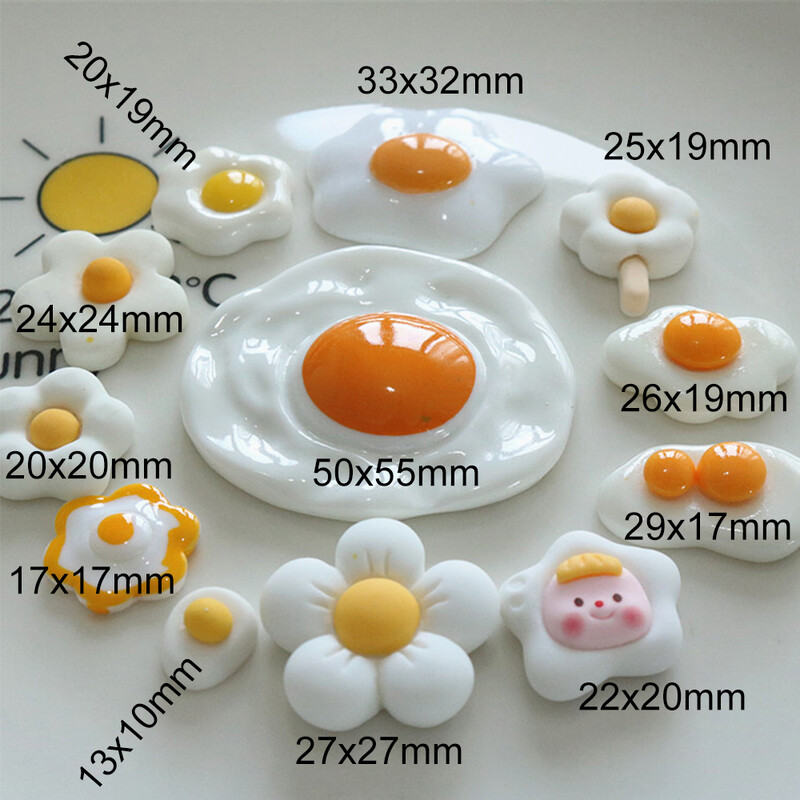 10 tk erinevat munasarja vaigust lameda seljaga kabošonid juuksenõelade albumi tegemiseks DIY ehted käsitöökaunistuste tarvikud