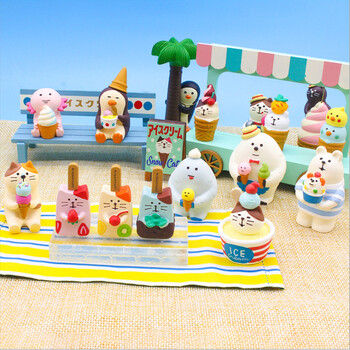 Scene Decoration Ice Cream Shop Series Bookshelf Decorationt Collectible Home Decoration Garden Resin Craft Toy Bonsai Ornaments