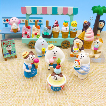 Scene Decoration Ice Cream Shop Series Bookshelf Decorationt Collectible Home Decoration Garden Resin Craft Toy Bonsai Ornaments