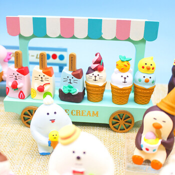 Scene Decoration Ice Cream Shop Series Bookshelf Decorationt Collectible Home Decoration Garden Resin Craft Toy Bonsai Ornaments