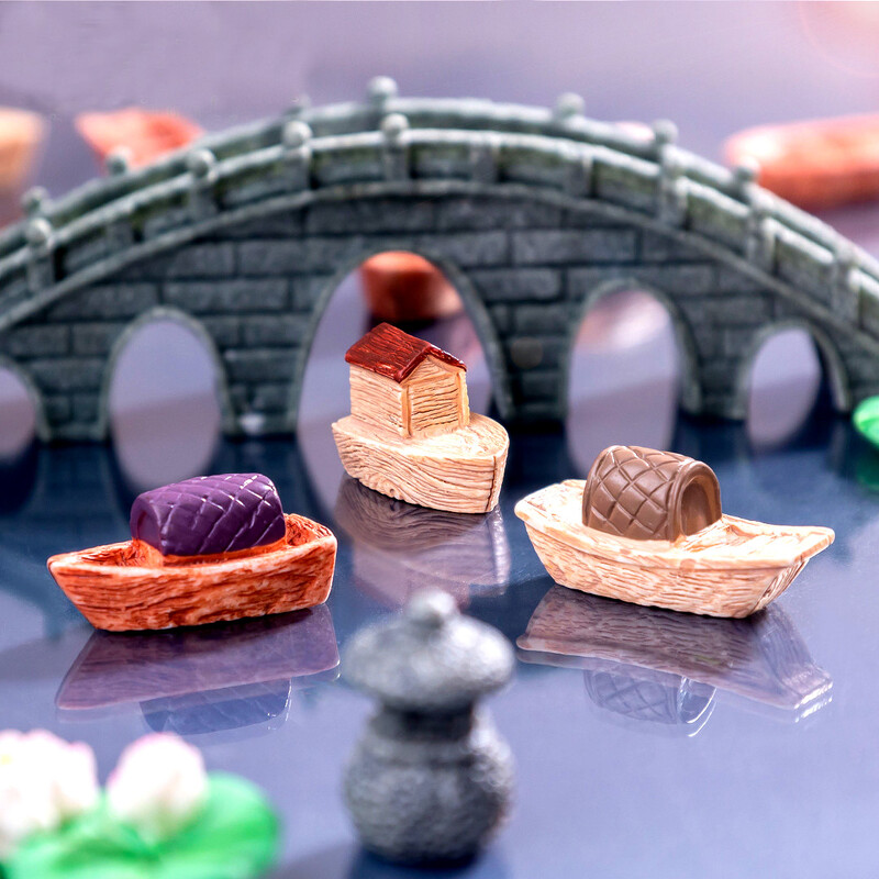 10 buc. Figurină nouă pentru coridor de barcă, model DIY, micro peisaj, decor acasă, zână în miniatură, accesorii de decorare a grădinii moderne