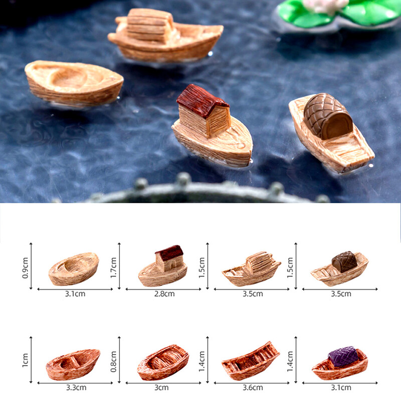 10 buc. Figurină nouă pentru coridor de barcă, model DIY, micro peisaj, decor acasă, zână în miniatură, accesorii de decorare a grădinii moderne