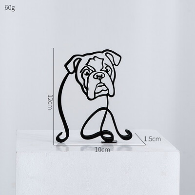 kodukaunistusesemed kawaii tubaKassi ornament Kingitus Töölaud Kunstisisustus Lihtne Metal Koer skulptuur kirjutuslaud kontoritarvikud Armas
