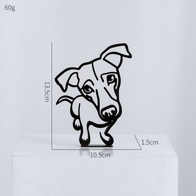 kodukaunistusesemed kawaii tubaKassi ornament Kingitus Töölaud Kunstisisustus Lihtne Metal Koer skulptuur kirjutuslaud kontoritarvikud Armas