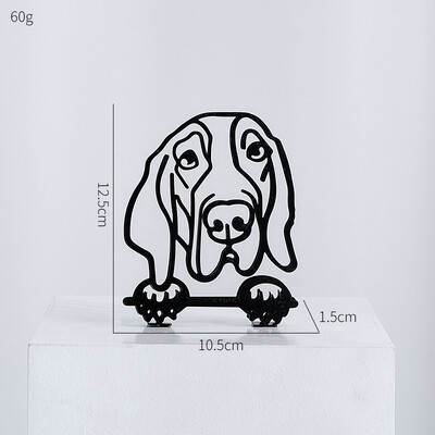 kodukaunistusesemed kawaii tubaKassi ornament Kingitus Töölaud Kunstisisustus Lihtne Metal Koer skulptuur kirjutuslaud kontoritarvikud Armas