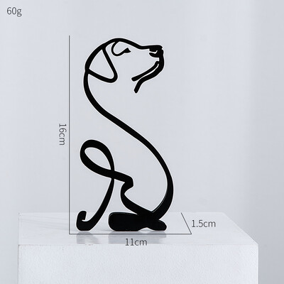 kodukaunistusesemed kawaii tubaKassi ornament Kingitus Töölaud Kunstisisustus Lihtne Metal Koer skulptuur kirjutuslaud kontoritarvikud Armas