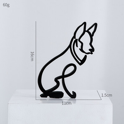 kodukaunistusesemed kawaii tubaKassi ornament Kingitus Töölaud Kunstisisustus Lihtne Metal Koer skulptuur kirjutuslaud kontoritarvikud Armas