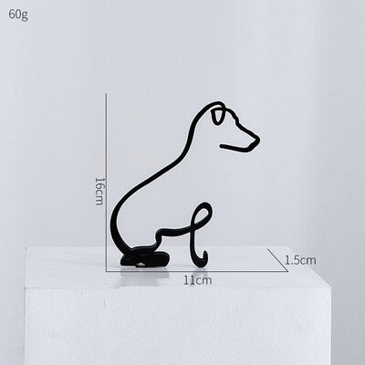 kodukaunistusesemed kawaii tubaKassi ornament Kingitus Töölaud Kunstisisustus Lihtne Metal Koer skulptuur kirjutuslaud kontoritarvikud Armas