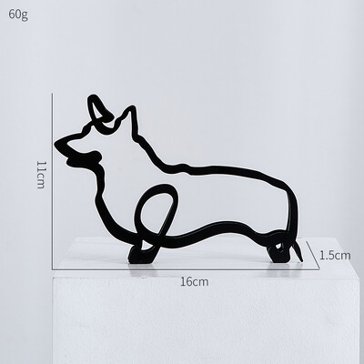 kodukaunistusesemed kawaii tubaKassi ornament Kingitus Töölaud Kunstisisustus Lihtne Metal Koer skulptuur kirjutuslaud kontoritarvikud Armas