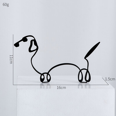 kodukaunistusesemed kawaii tubaKassi ornament Kingitus Töölaud Kunstisisustus Lihtne Metal Koer skulptuur kirjutuslaud kontoritarvikud Armas