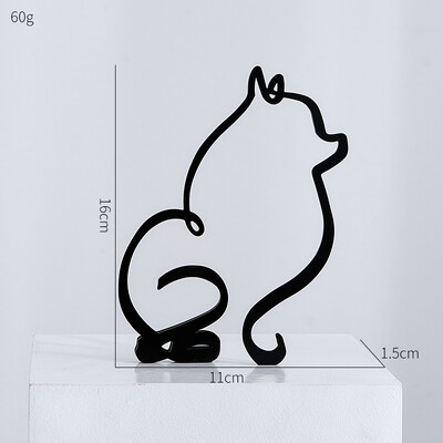 kodukaunistusesemed kawaii tubaKassi ornament Kingitus Töölaud Kunstisisustus Lihtne Metal Koer skulptuur kirjutuslaud kontoritarvikud Armas