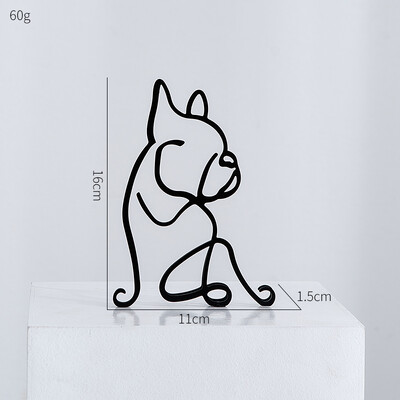 kodukaunistusesemed kawaii tubaKassi ornament Kingitus Töölaud Kunstisisustus Lihtne Metal Koer skulptuur kirjutuslaud kontoritarvikud Armas