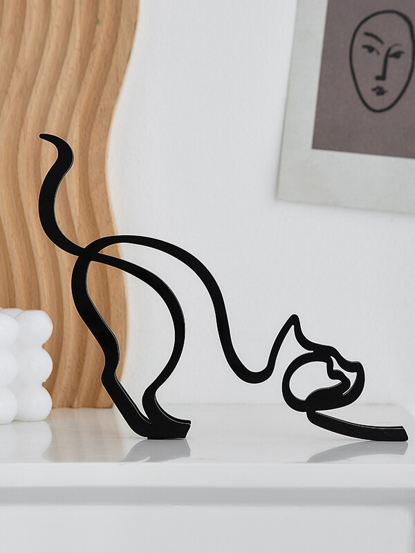 kodukaunistusesemed kawaii tubaKassi ornament Kingitus Töölaud Kunstisisustus Lihtne Metal Koer skulptuur kirjutuslaud kontoritarvikud Armas