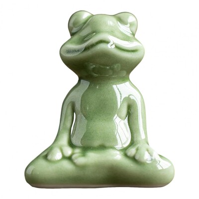 Ανθεκτικό Κεραμικό Βάτραχο Διακόσμηση Κουνγκ Φου Βάτραχος Κεραμικό ειδώλιο βάτραχος Κάλυμμα μπουλονιού δαπέδου τουαλέτας Διακοσμητικό κατοικίδιο τσαγιού για εσωτερικούς χώρους