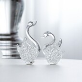 Clear Swan Shaped Crystal Decoration Craft Διάφανο Crystal White Crystal Crystal Διακοσμητικό κόσμημα Swan Figurines