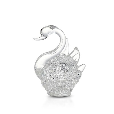 Clear Swan Shaped Crystal Decoration Craft Διάφανο Crystal White Crystal Crystal Διακοσμητικό κόσμημα Swan Figurines