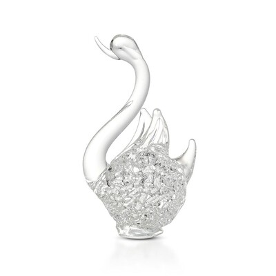Clear Swan Shaped Crystal Decoration Craft Διάφανο Crystal White Crystal Crystal Διακοσμητικό κόσμημα Swan Figurines