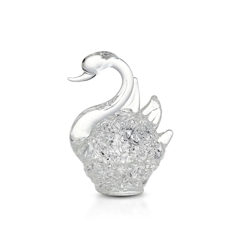 Clear Swan Shaped Crystal Decoration Craft Διάφανο Crystal White Crystal Crystal Διακοσμητικό κόσμημα Swan Figurines