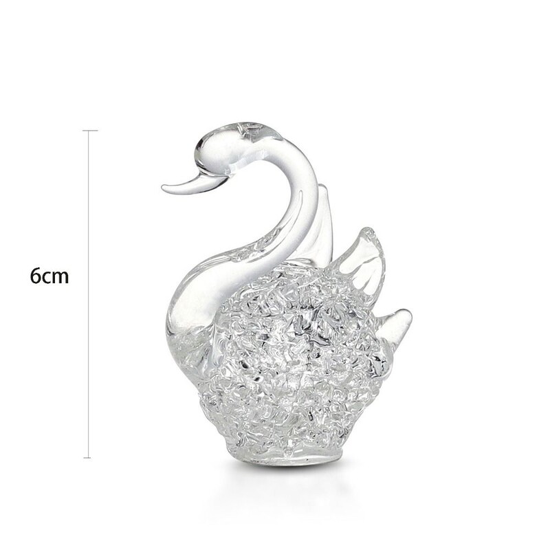 Clear Swan Shaped Crystal Decoration Craft Διάφανο Crystal White Crystal Crystal Διακοσμητικό κόσμημα Swan Figurines