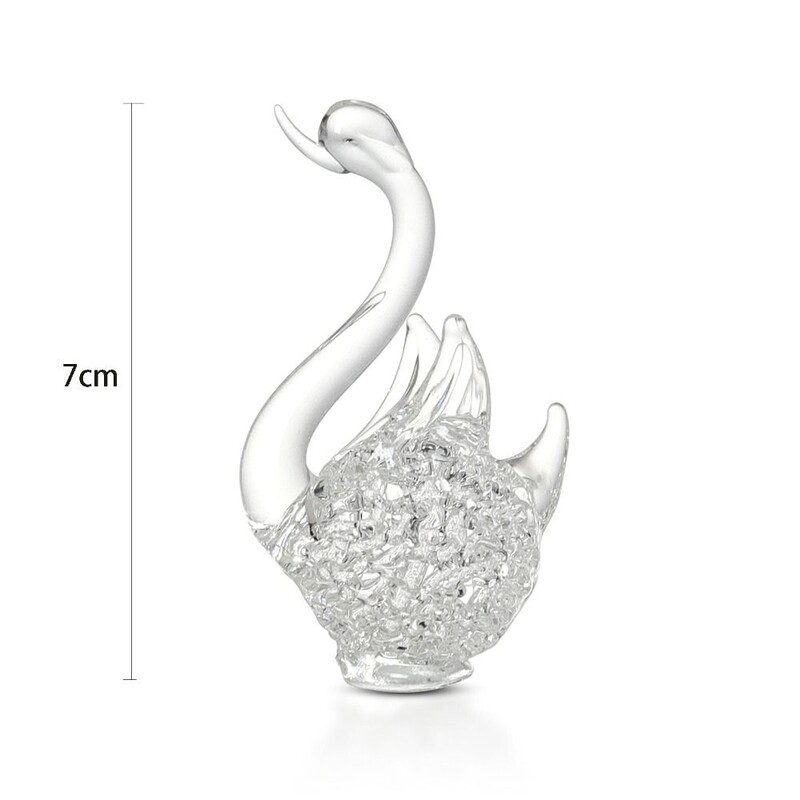 Clear Swan Shaped Crystal Decoration Craft Διάφανο Crystal White Crystal Crystal Διακοσμητικό κόσμημα Swan Figurines