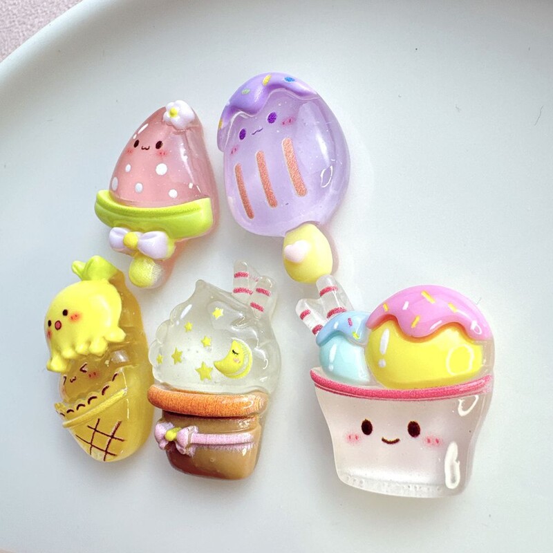 20 tk helendavad armsad pulgakommid, lameda seljaga vaigust kabošoni kaunistused scrapbooking DIY ehete valmistamiseks nukumaja tarvikud