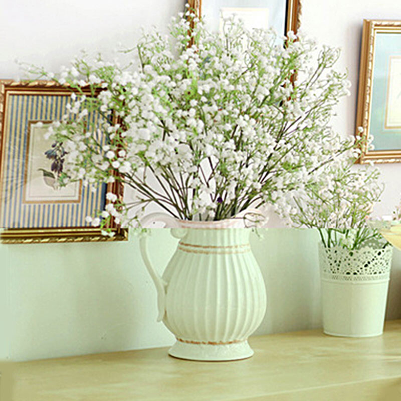 Kunstlik kipslill lillelillega võltssiidist pulmapeokimbu kodukaunistus