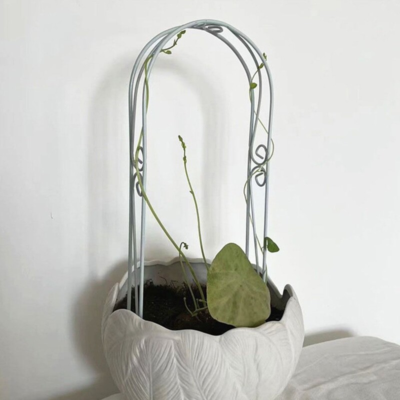 Λευκή Μινιατούρα Σιδερένια Αψίδα 30*14cm Νεράιδα Διακόσμηση Κήπου Κουκλόσπιτο Φυτό Καφασωτό Στολίδια κουκλόσπιτου Σκηνικά Μοντέλα