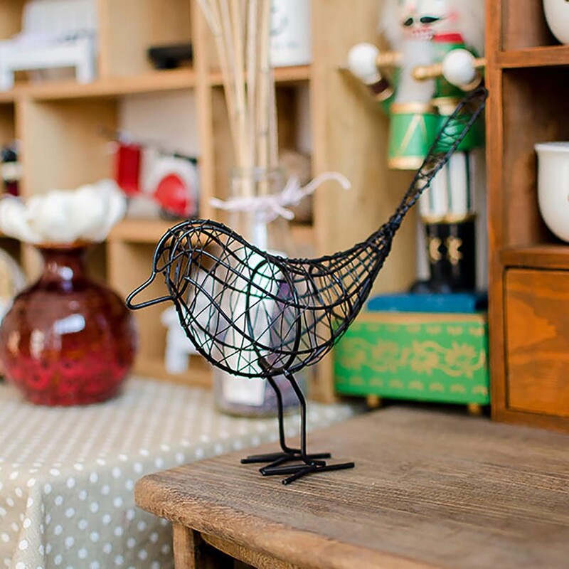 Metallist käsitöö raudtraat linnumudel Loomadekoratsioon Koduaia kaunistamiseks kingitus